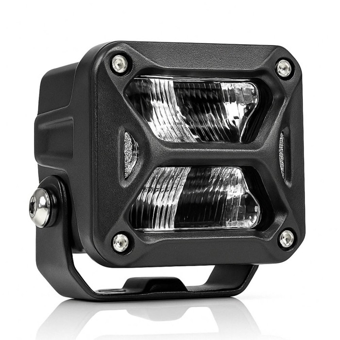 Proiector led off-road 18w, lumina 6000k, 1800lm, ip67, compatibil atv, ssv, utilaje, 10-30v, faza lunga, 82x78x76 mm