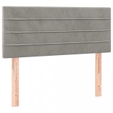 Tablie de pat, gri deschis, 80x5x78/88 cm, catifea