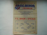 Program F.C. Bihor - Steaua Bucuresti, 1985