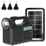 Cumpara ieftin Kit solar GD-8017 portabil cu 3 becuri, 8000mAh, incarcare telefon