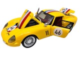 Macheta clasica de curse Ferrari Dino galben #46, replica metal scara 1:32 cu lumini, sunete si usi deschise