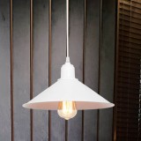 Pendant Lamp Hinckley Hanging Lamp White Living Room Lamp Retro 1 x E27 Kitchen Lamp Hanging HausGarden Leisure