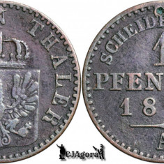 1859 A, 1 Pfenning - Frederic Wilhelm al IV-lea - Regatul Prusiei