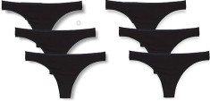 Chiloti pentru dama Iris Lilly , pachet de 6, Negru, Marimea XXL - OUTLET