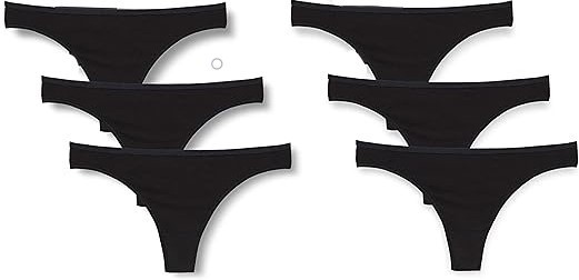 Chiloti pentru dama Iris Lilly , pachet de 6, Negru, Marimea XXL - OUTLET