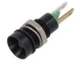 Lampă LED concav verde 2,2VDC &Oslash;8mm plastic