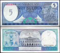 Suriname 1982 - 5 gulden UNC foto