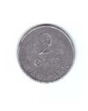 Moneda Danemarca 2 ore 1958, stare buna, curata