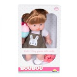Papusa bebelus cu rochita, Boubou, 35 cm