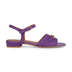 Geox sandale de piele D NEW ERAKLIA 15 B femei, culoarea violet, cu toc drept, D4580B 00021 C8000