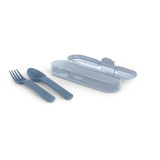 Suavinex Go Natural Cutlery Set tac&acirc;muri 12 m+ Blue 3 buc