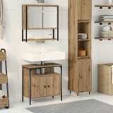 VidaXL Set de mobilier pentru baie cu ușă 2 pcs Maro 60 x 30 x 60 cm