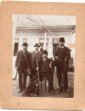 FOTOGRAFIE CU VANATORI CU PUSTI SI CAINE 1908 JUDETUL IALOMITA