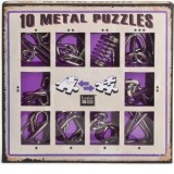 10 Metal Puzzles Set Purple