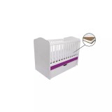 Cumpara ieftin Patut Eurogloria Como Balansoar - Alb cu Violet + Saltea Cocos 10 cm