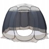 Pavilion Gradina Jumi 3.6x3.6x2.35m, Otel, Poliester, Bej/Gri, Cort cu Plasa Insecte