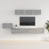 Gossi set dulapuri tv, 5 piese, gri sonoma, lemn prelucrat