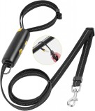 Lesa pentru caine DRAGONTIME, nailon, reflectorizant, negru, 1.6 m