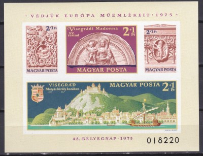DB1 Ungaria 1975 Anul Protejarii Monumentelor SS NDT MNH foto