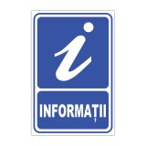 Indicator Informații albastru - autocolant sau placă PVC