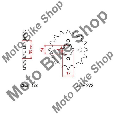 MBS Pinion fata 428 Z14, Cod Produs: JTF27314 foto