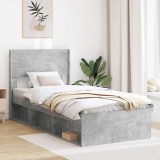 vidaXL Tăblie cap Gri Beton Lemn prelucrat 889758