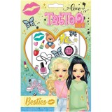 Set 75 Tatuaje Temporare Besties Grafix GR140012, 20x13 cm, Fete