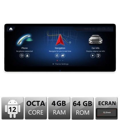 Navigatie Mercedes C W204 NTG4 2007-2011 ecran de 12.3 Android gps 4G 8+128 1920x720 CarStore Technology
