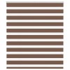 VidaXL Jaluzea tip zebra maro lățime țesătură 125,9 cm poliester