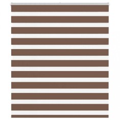 vidaXL Jaluzea tip zebra maro lățime țesătură 130,9 cm poliester