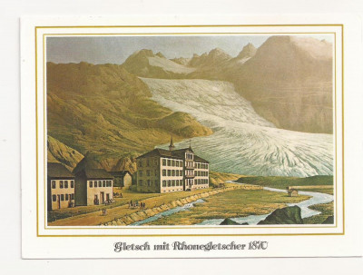 FA25-Carte Postala- ELVETIA - Gletsch mit Rhonegletscher 1870, circulata 2014 foto