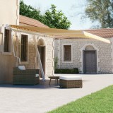 Gossi copertina autonoma retractabila automat galben&amp;alb 450x300 cm