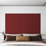 Panouri de perete 12 buc. roșu vin 90x15 cm textil 1,62 m&sup2;