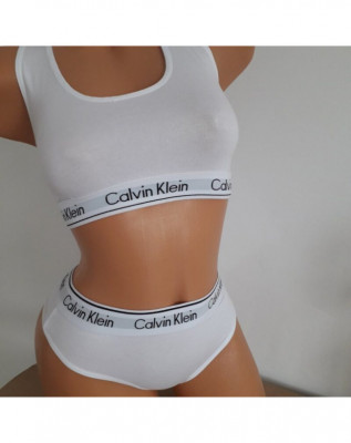 Set Lenjerie Sport Dama Calvin Klein- Alb foto