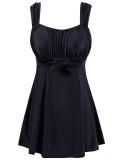 Wantdo Costum de baie pentru femei, costum de baie tip tankini push-up, costum de baie cu fustă, costum de baie cu efect de subțiere, costum de baie d