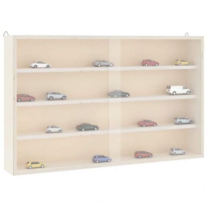 vidaXL Vitrină de colecționar din lemn cu uși 60x8,5x37cm 4017386