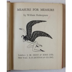 MEASURE FOR MEASURE by WILLIAM SHAKESPEARE , with engravings by ERIC GILL , 1935