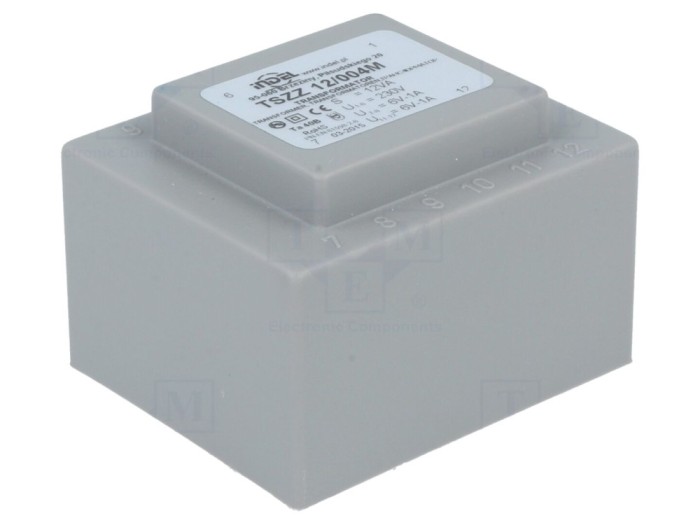 Transformator PCB &icirc;ncapsulat 12VA 230V 6V
