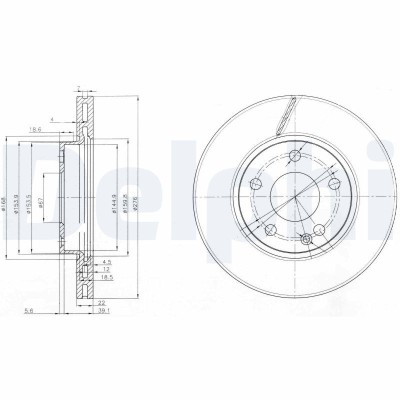 DELPHI BG3845C Disc frana foto