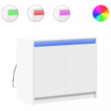 Cumpara ieftin Dulap cu LED, alb, 72x34x61 cm, lemn prelucrat