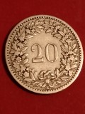 20 rappen 1898, T = 500.000, stare EF / EF+ [poze]. Discount de 10 % pentru comenzi de minimum 100 de lei.