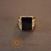 Ghiul Barbati SaraTremo Luxury Brazilia, Inel Masonic Aur 18K, Cristale Zirconia, Stainless Steel, 1.7cm + Certificat