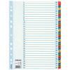 Separatoare Index din Carton Esselte Mylar, A4, Tip Index 1-31, Taste Laminate, Multicolor, Separator Index, Separatoare Carton Index, Separatoare Ess