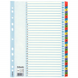 Separatoare Index din Carton Esselte Mylar, A4, Tip Index 1-31, Taste Laminate, Multicolor, Separator Index, Separatoare Carton Index, Separatoare Ess