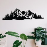 Cumpara ieftin Tablou metalic Mountain Negru 68x19 cm