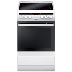 Aragaz Hansa FCCW58200, plita vitroceramica, Cuptor electric, Grill, 50 cm, Alb