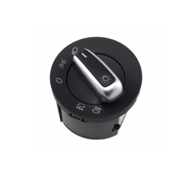 Comutator Bloc Lumini VW Golf 5 Passat B6 Caddy fara functie automata - Negru Chrome foto