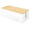 Cutie pentru organizarea cablurilor Nature Supplies, 23.5 x 12 x 12 cm, lemn, alb, natur