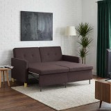 vidaXL Canapea extensibilă Maro &icirc;nchis Țesătură 42033342