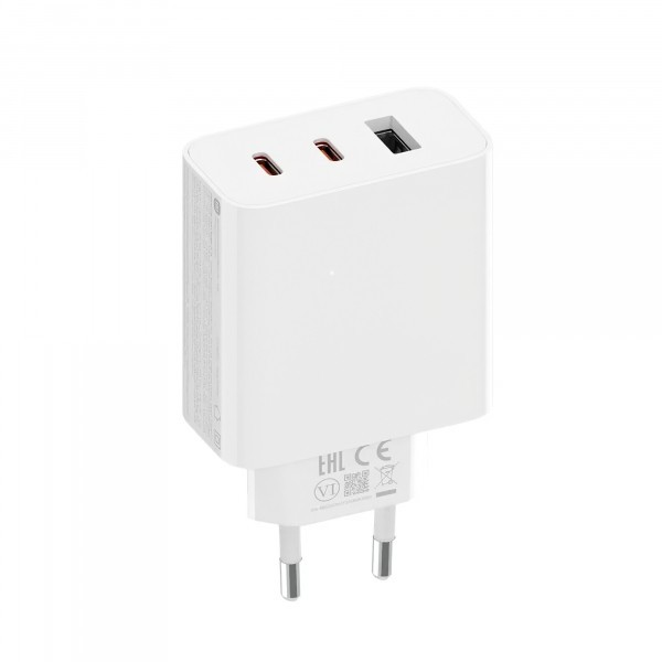 Incarcator Retea Xiaomi 2C1A GaN, 67W, 3A, 1 x USB-A - 2 x USB-C, Alb